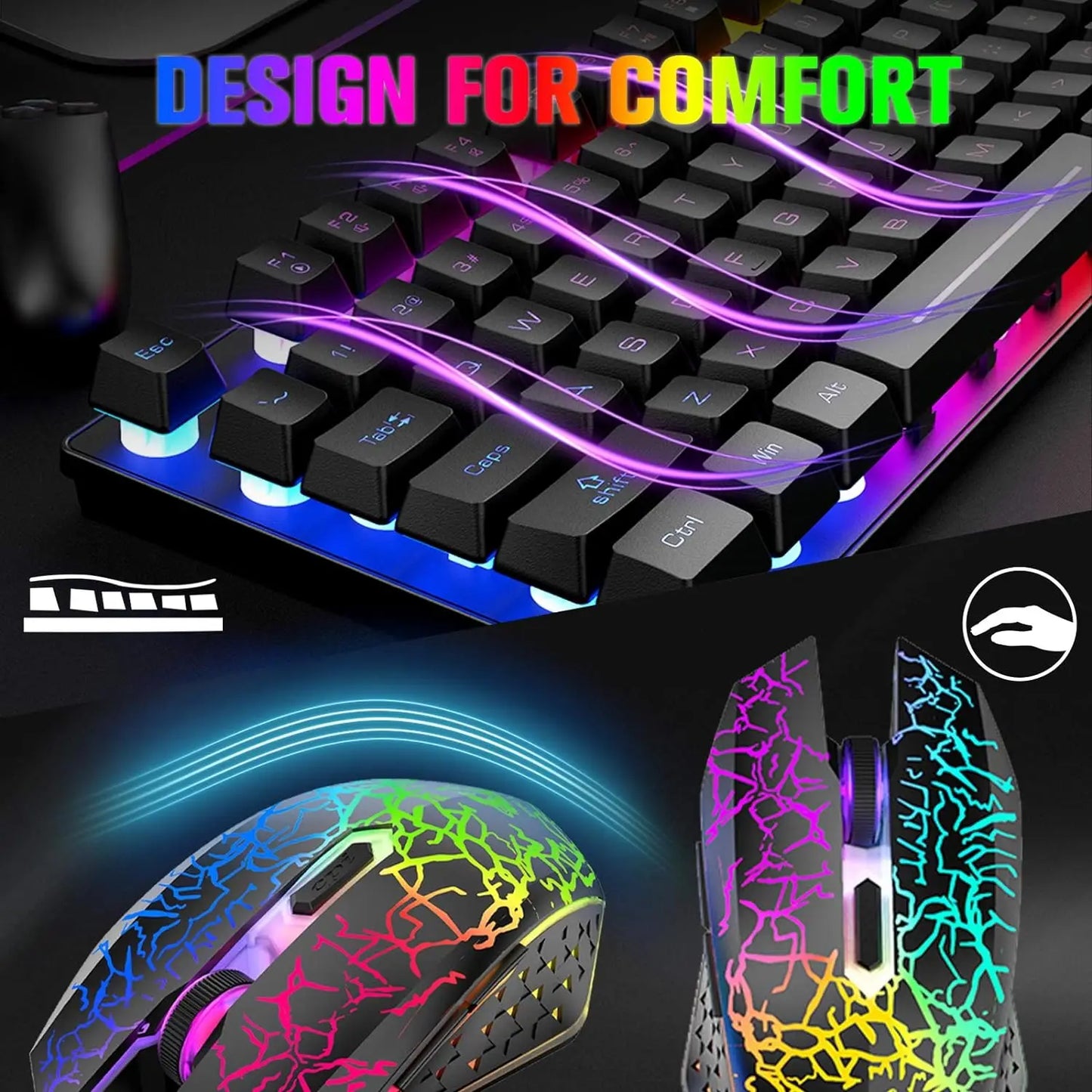 PCMAMBASNAKE x ZIYOU LANG T87 Wireless Gaming Keyboard and Mouse Combo with