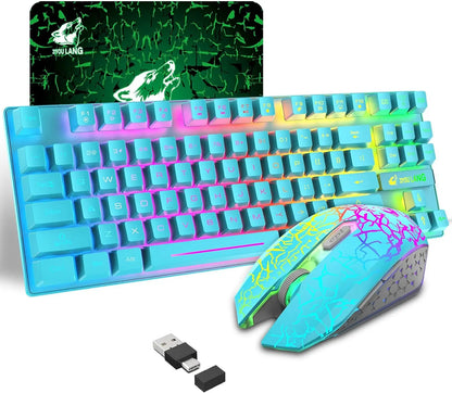 PCMAMBASNAKE x ZIYOU LANG T87 Wireless Gaming Keyboard and Mouse Combo with