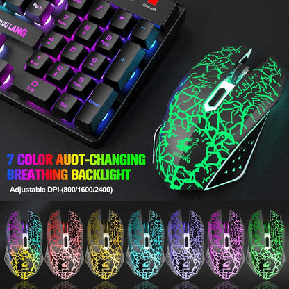 PCMAMBASNAKE x ZIYOU LANG T87 Wireless Gaming Keyboard and Mouse Combo with