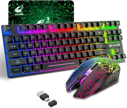 PCMAMBASNAKE x ZIYOU LANG T87 Wireless Gaming Keyboard and Mouse Combo with