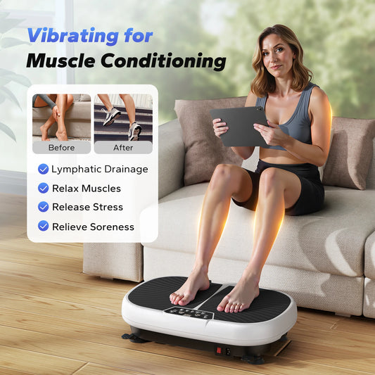 PC MERACH EMS Vibration Plate Exercise Machine  Lymphatic Drainage Relieve