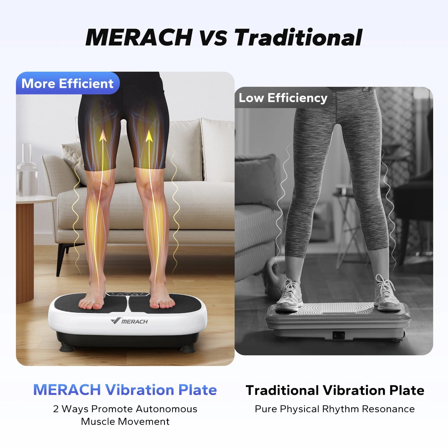 PC MERACH EMS Vibration Plate Exercise Machine  Lymphatic Drainage Relieve