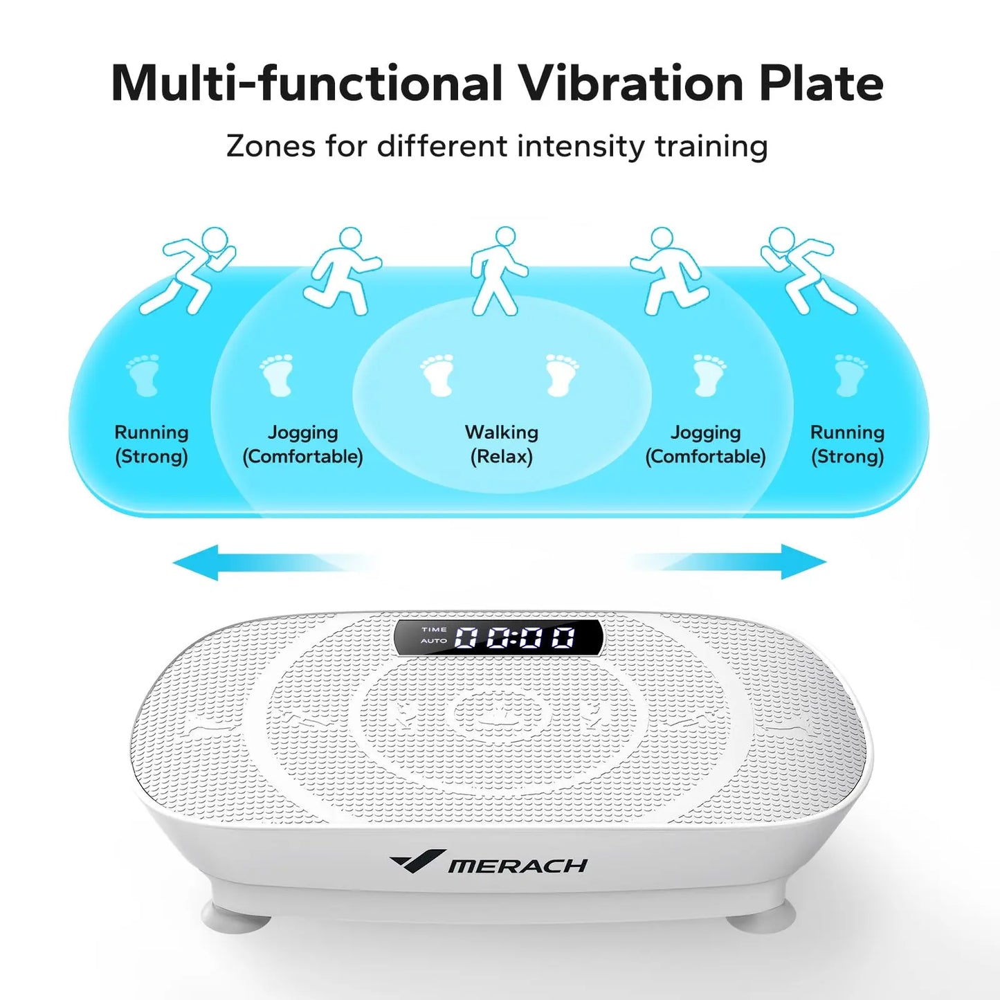 PC MERACH Vibration Plate Exercise Machine Whole Body Workout Power Vibrate