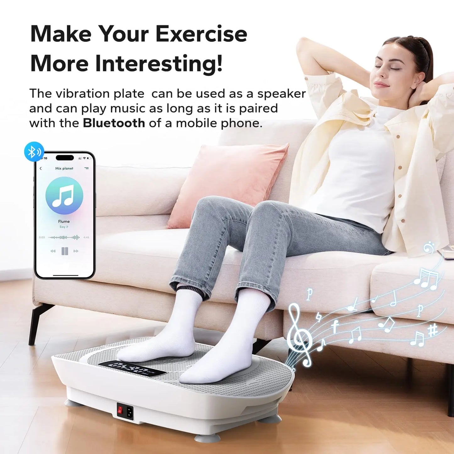 PC MERACH Vibration Plate Exercise Machine Whole Body Workout Power Vibrate