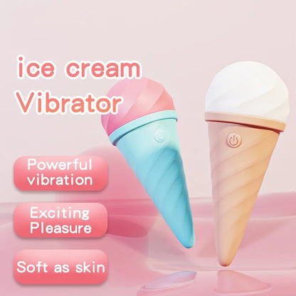 MINI Masturbation Vibrator Ice Cream Small and Exquisite Massager Vibration Sex Toys Masturbator Climax Dildo Adult Supplies 18+