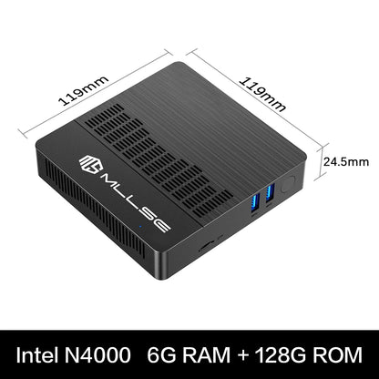 PCMLLSE M2 Air Mini PC Intel Celeron N4000 CPU Window11 6GB RAM 128GB ROM D