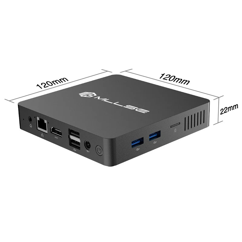 PCMLLSE M2 Pro Mini PC Powerful 8GB RAM, 256GB SSD, Intel J3710, Windows 10