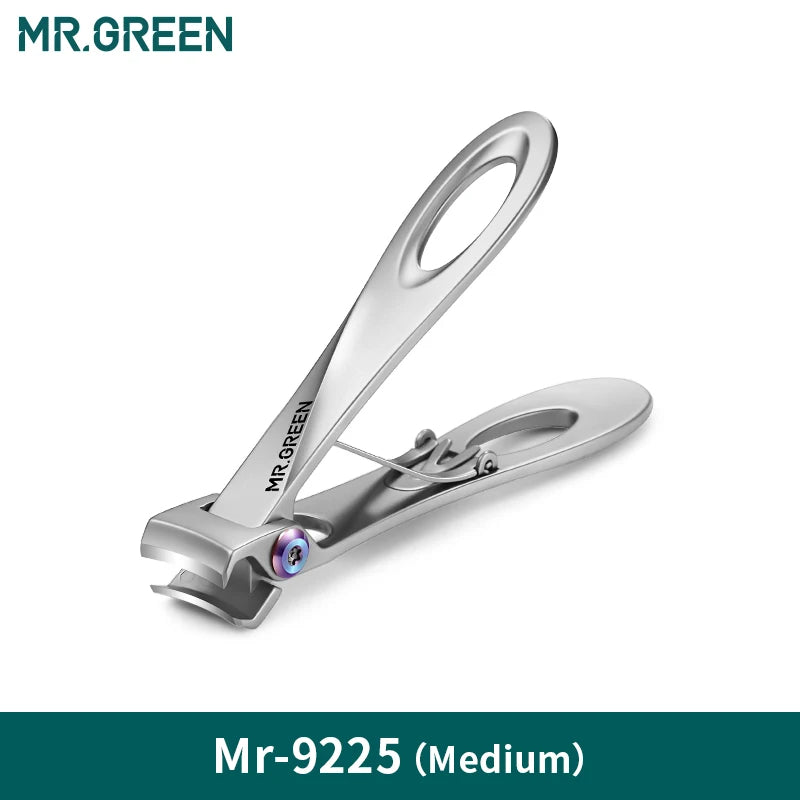 MR.GREEN Nail Clippers Wide Jaw Opening Stainless Steel Fingernail Clipper Thick Hard Toenail Cutter Manicure Scissors tools