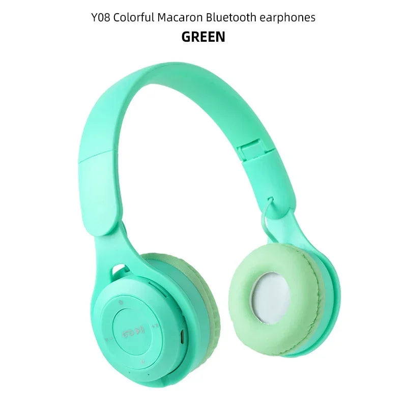 PCMacaron Headphones Kids Wireless Bluetooth Headphone Stereo Headband Gami