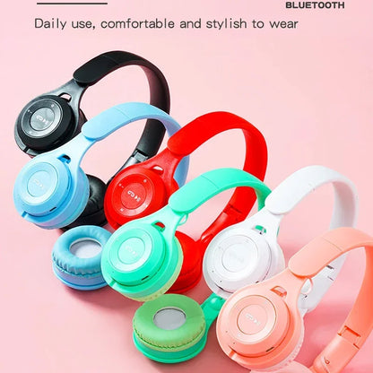 PCMacaron Headphones Kids Wireless Bluetooth Headphone Stereo Headband Gami