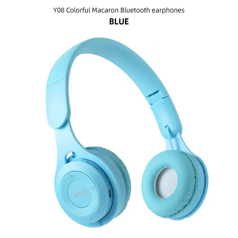 PCMacaron Headphones Kids Wireless Bluetooth Headphone Stereo Headband Gami