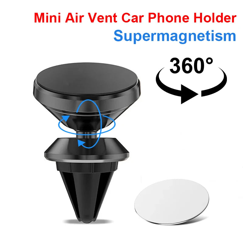 PC Magnetic Car Phone Holder For iPhone Samsung S10 GPS 360 Degree Navigation Air Vent Mont Stand Holder For Mobile Phone In Car