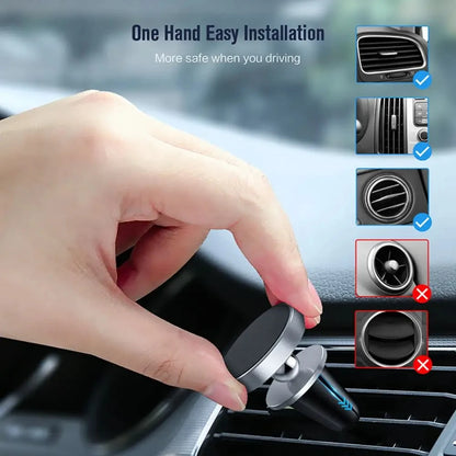 PC Magnetic Car Phone Holder For iPhone Samsung S10 GPS 360 Degree Navigation Air Vent Mont Stand Holder For Mobile Phone In Car