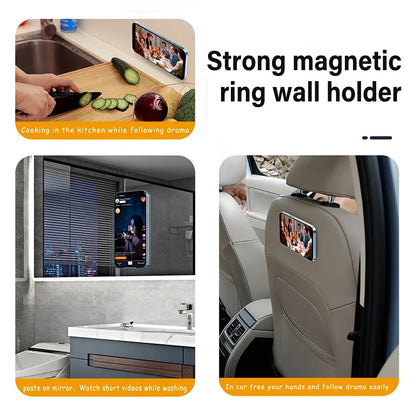 PC Magnetic Ring Holder For iPhone 16 15 14 Magnet Wall Mobile Phone Holder Magnetic Car Phone Stand  Magsafe case ipad Tablet