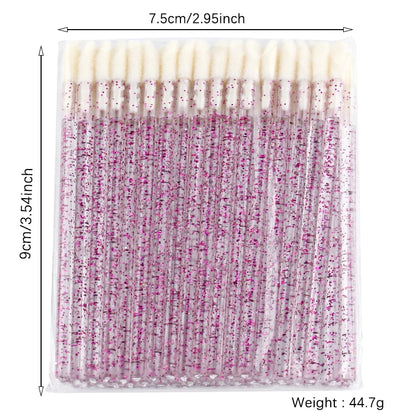 Makeup Brushes 50 Pcs Crystal Lip Brushes Lipstick Wands Applicator Lip Gloss Wand Make up Products Beauty Cosmetic Applicators