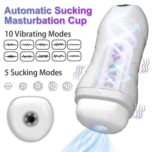 Male Automatic Sucking Mastubator Vibration  Machine Masturbation Cup Sex Toys Adult Goods  Men Masturbate Supplies pussy