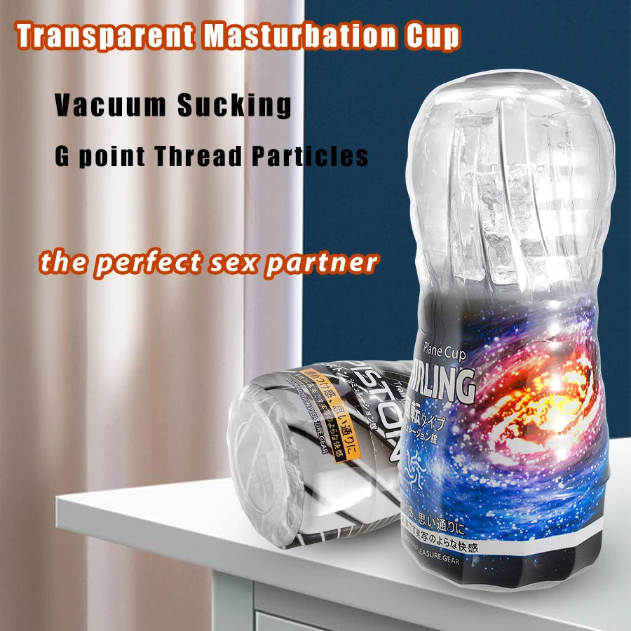 Male Masturbator Cup Soft Pussy Sex Toys Transparent Vagina Adult Endurance Exercise Adult supplies Vacuum Pocket Cup  Men