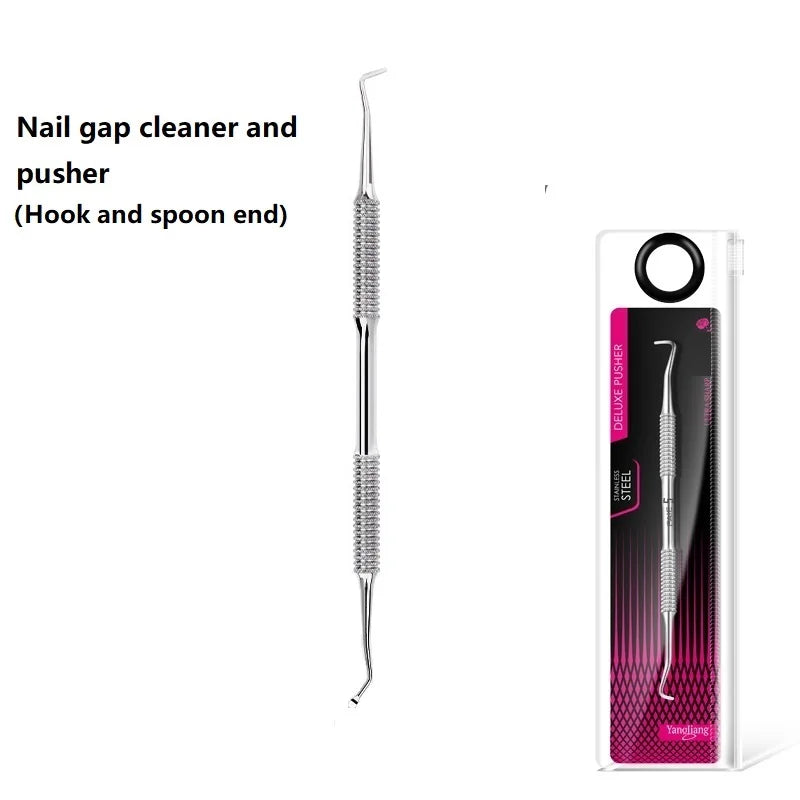 Manicure Hook Cuticle Pusher Nail Polish Remover Nail Gel Peeler Scraper Pedicure Pusher Manicure Podiatry Tool  Nail Art