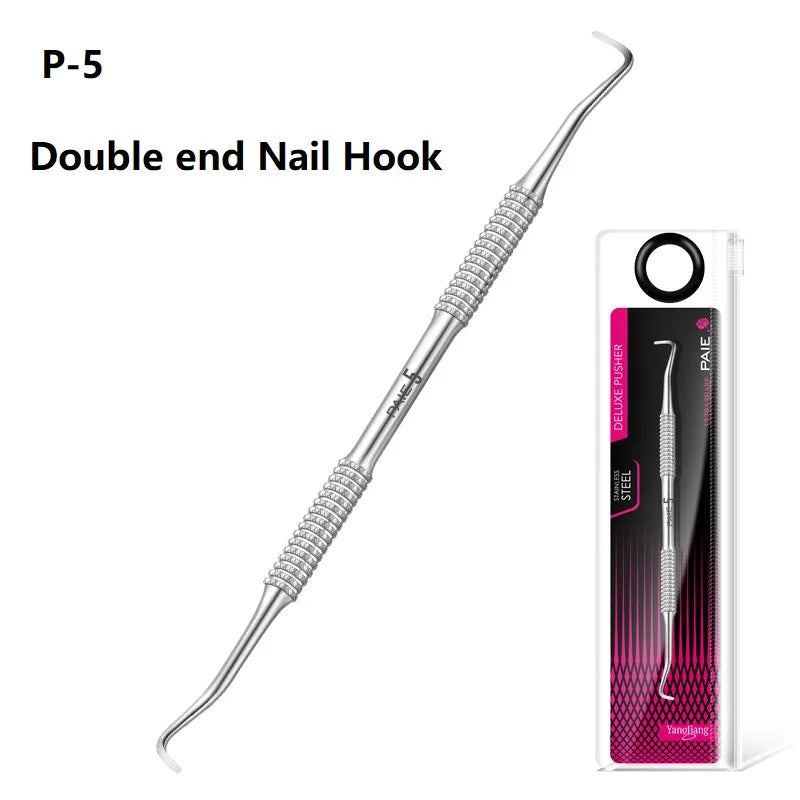 Manicure Hook Cuticle Pusher Nail Polish Remover Nail Gel Peeler Scraper Pedicure Pusher Manicure Podiatry Tool  Nail Art