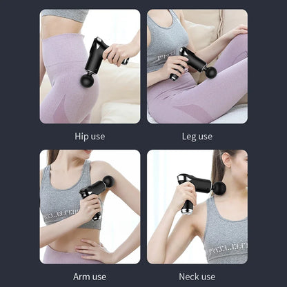 PC Massage Gun Hot And Cold Compress Head Electric Percussion Fascia Gun Pa