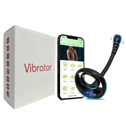 Gtooza_Masturbastion Toy APP Bluetooth Prostate Vibrator Testicle Massage Anal Butt Plug Cock Penis Ring Male Cocking  Men Sextoy gtooza.com