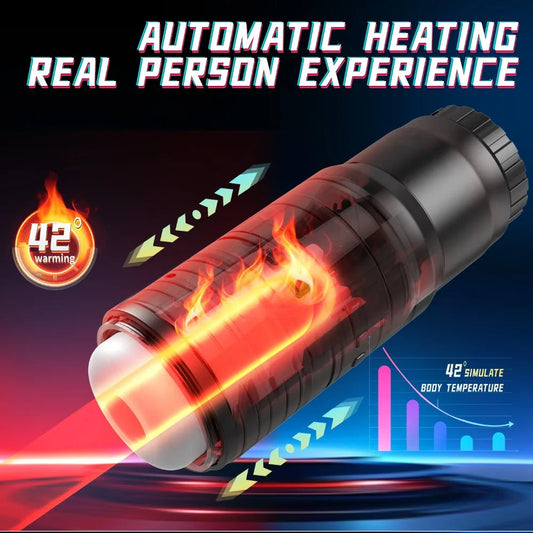 Masturbation cup fully automatic retractable vibration sucking heating male masturbation supplies sex toys pussey toy  men gtooza.com