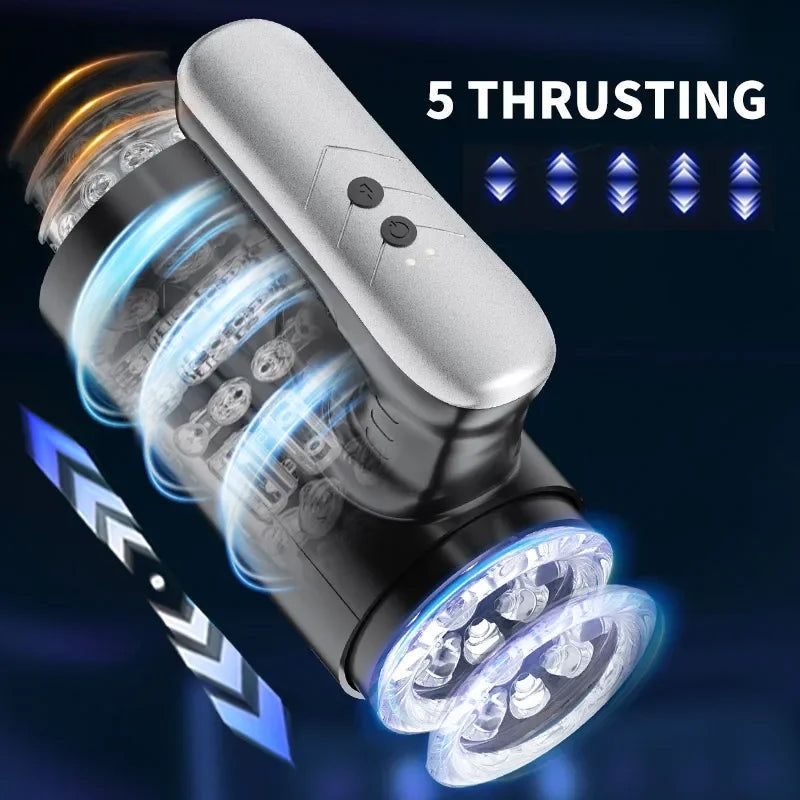 GtoozaMasturbator  Men Automatic Telescopic Silicone Vagina Masturbation Anal  Oral  Stimulator Sex Toys Adult Goods gtooza.com