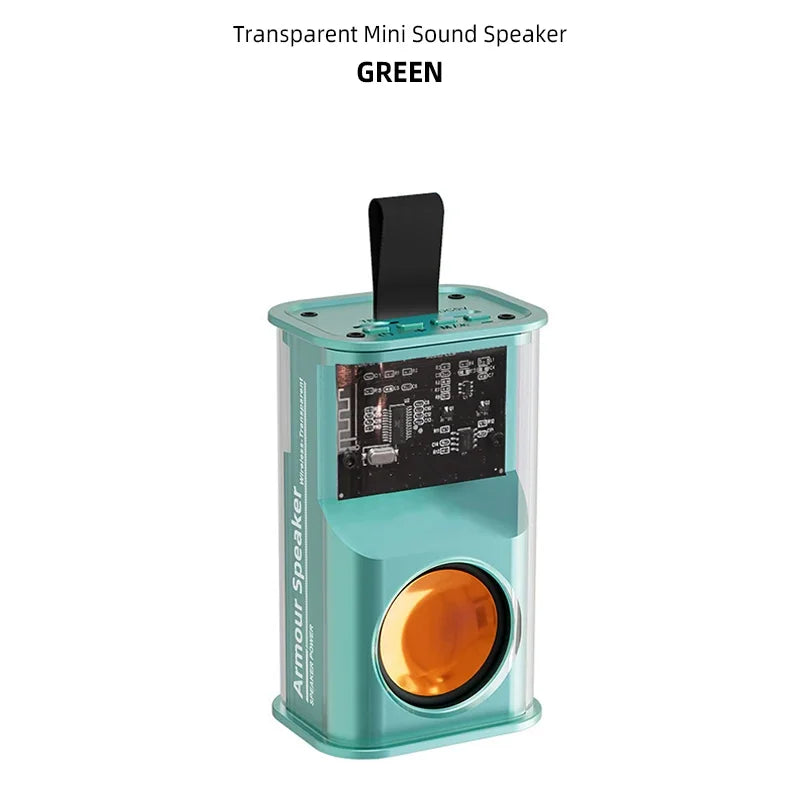 PCMechanical Transparent Mecha Music Speakers Bluetooth- Wireless Stereo Sp