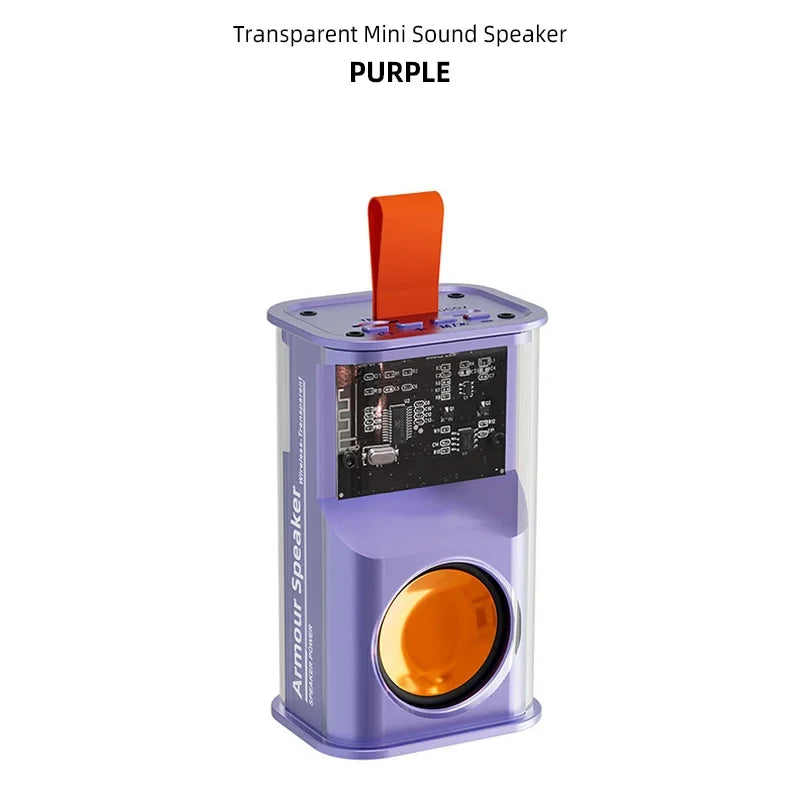 PCMechanical Transparent Mecha Music Speakers Bluetooth- Wireless Stereo Sp