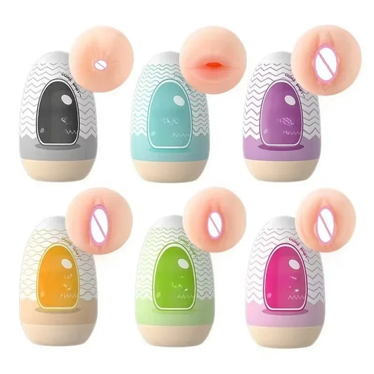 Men's Masturbation Cup Eggs Pocket Pussy Penile Massage Exercise Vagina Masturbator Sexmachine Sex Toy  Men 6 Styles Portable