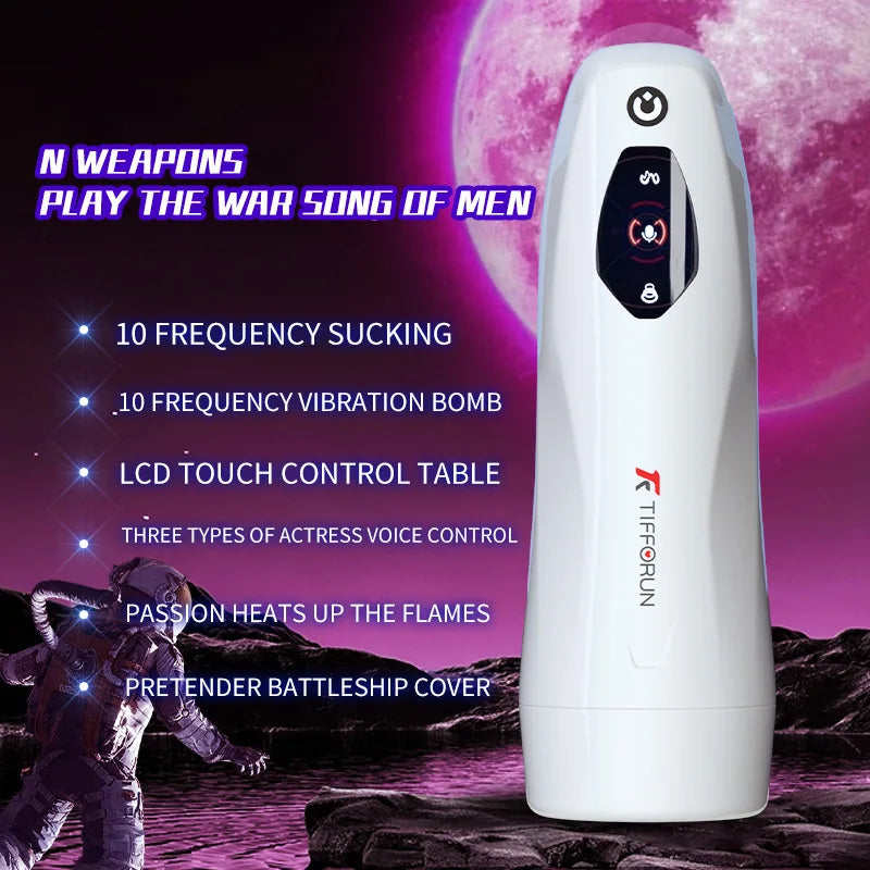 Men's masturbation cup electric heating vibration fully automatic retraction wrap around penis exercise lasting vagina pussy