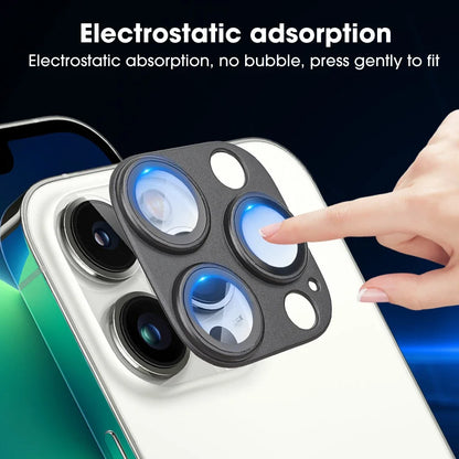 Metal Camera Lens Protector Tempered Glass For iPhone 16/16Plus/16Pro/16ProMax Back Camera Metal Ring Protective Glass Film