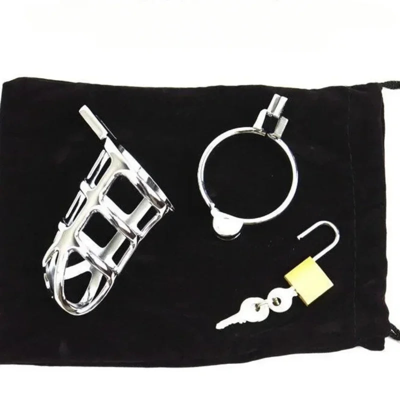 GtoozaMetal Cock Male Chastity BDSM Sex Toys  Lock Belt Device Penis Ring Men's Erotic Cage Chastete Bondage gtooza.com