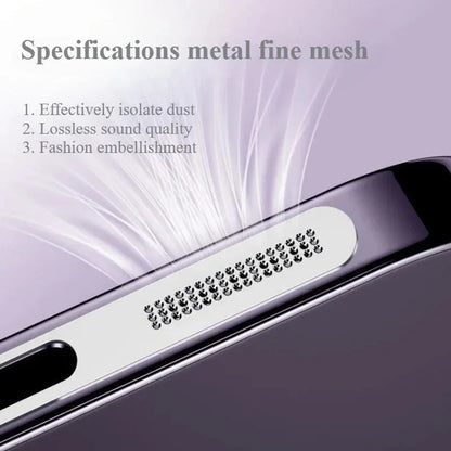 PC Metal Dust Net  IPhone 12 13 14 15 16 Pro Max Universal Speaker Dust Mesh Charging Port Anti-Scratch Protection Accessories