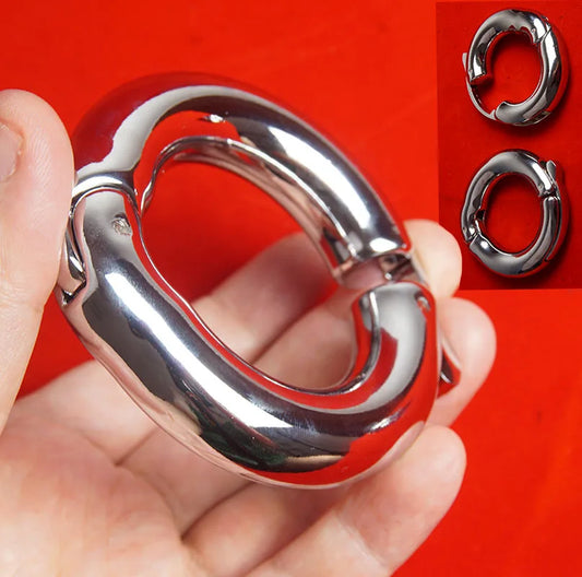 Metal Penis Cock Ring,Cockring Men Sex Toys,Ejaculation Delay Penisring, Adjustable Scrotum Ball Stretcher Weight Ballstretched,