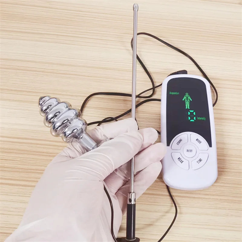 Metal Urethral Dilator Sounding Catheter Anal Stimulation Penis Plug 6 Modes Electric Shock Sex Toys  Men Women Masturbation