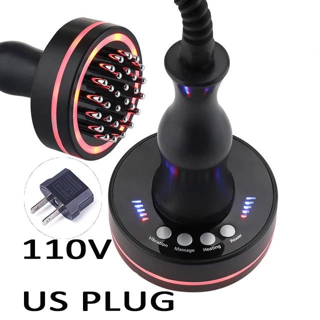 PC Micro-current Electric Meridian Massage Brush Hot Compress Scraping Cupp