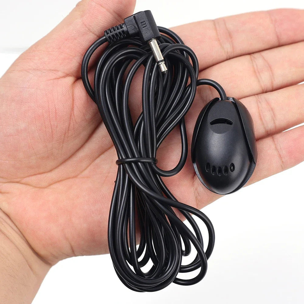 Mini 3.5mm Jack Self-Adhesive Wired External Microphone Bluetooth Car Audio Mic For Laptop DVD Radio Player Meeting Speaker