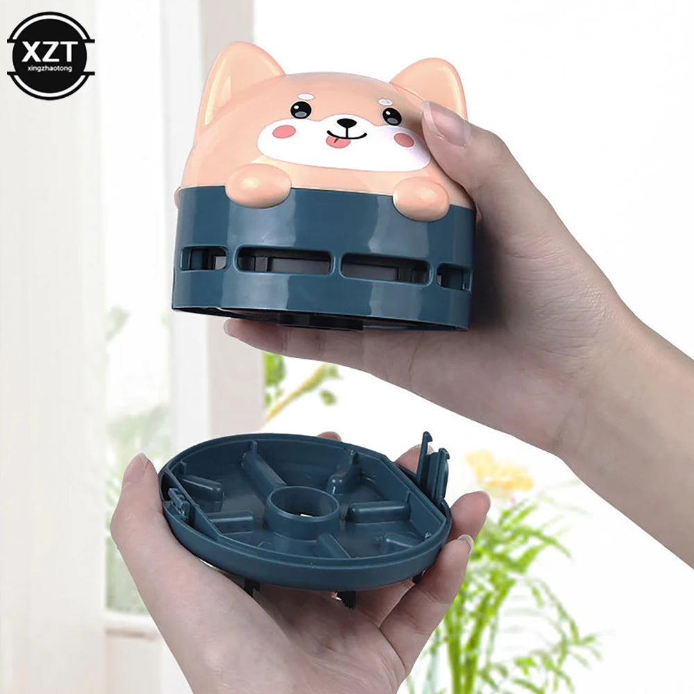 PCMini Cartoon Animal Pattern Rechargeable Wireless Vacuum Cleaner Car Keyb