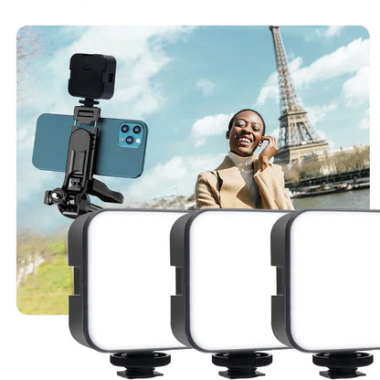 Mini LED Video Fill Light For Camera Phones Laptop Tablet Universal Outdoor Photography Live Broadcast Selfie Flashes Fill Lamp