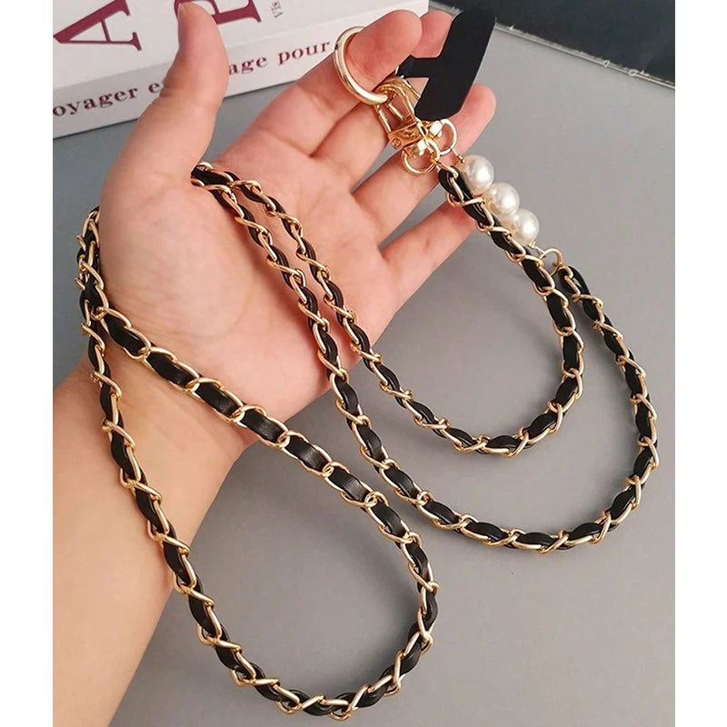 PC Mobile Phone Lanyard Women's Long Neck and Shoulder Strap Phone Case Universal Lanyard Long Crossbody Pearl Pickup Chain