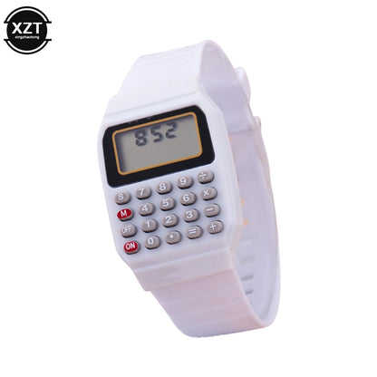 Montre-bracelet calculatrice électronique multifonction pour enfants PC