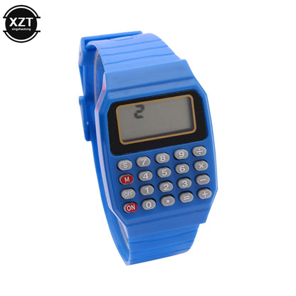 Montre-bracelet calculatrice électronique multifonction pour enfants PC