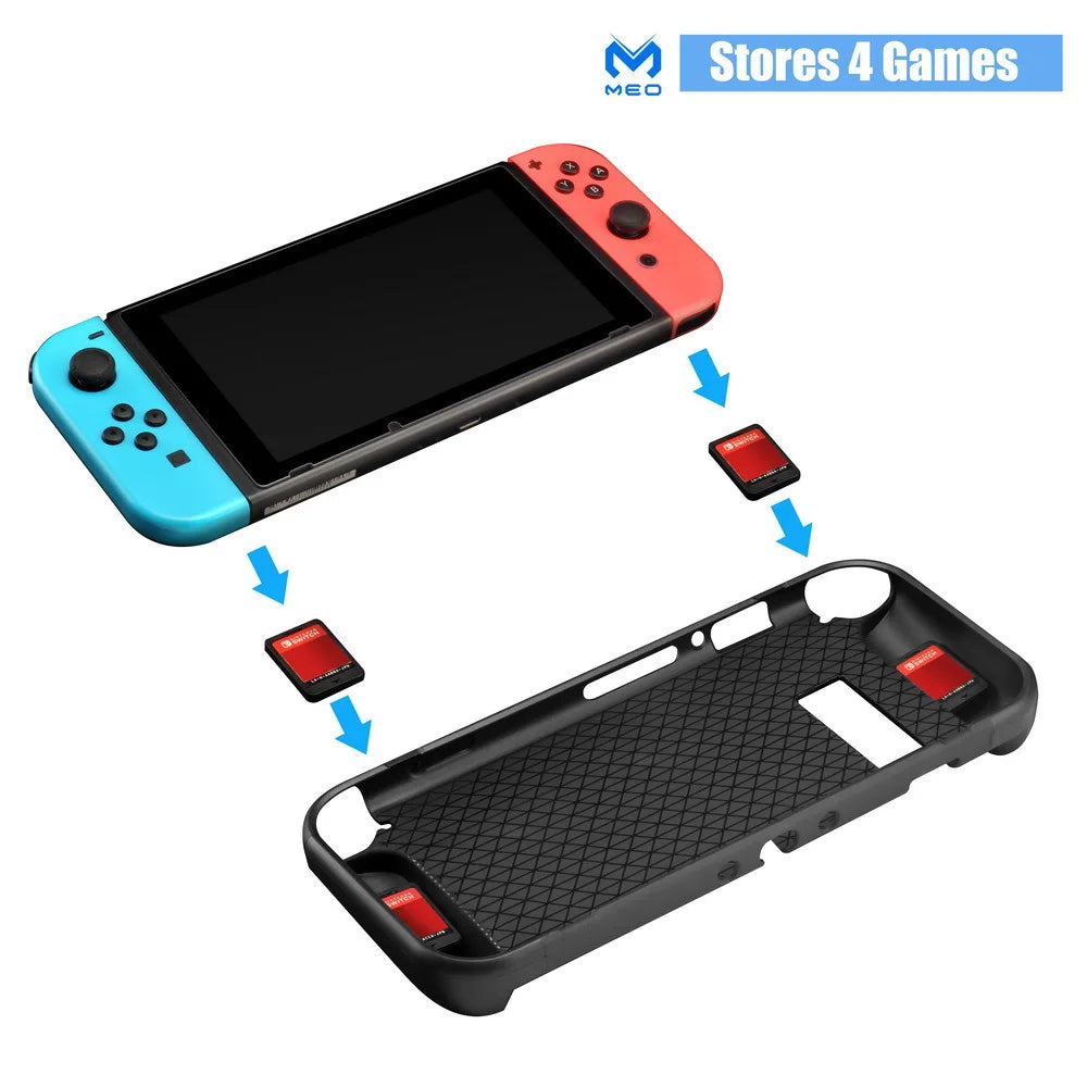 Multi TPU Shell Soft Protective Case Guard Cover For Nintendo Switch card Holder Ergonomic Handle Grip Accessories