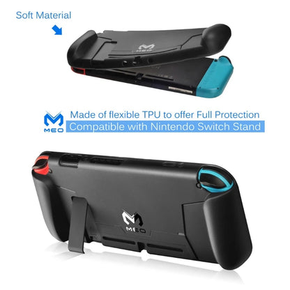 Multi TPU Shell Soft Protective Case Guard Cover For Nintendo Switch card Holder Ergonomic Handle Grip Accessories