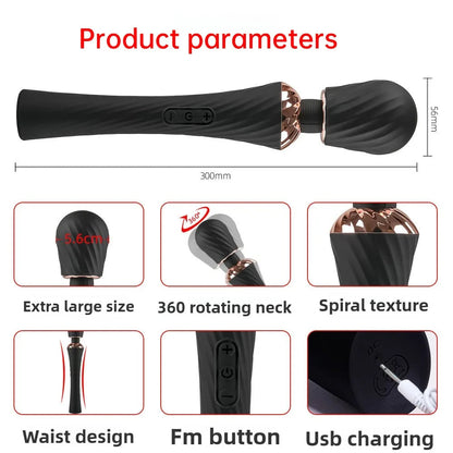 Multifunction Female Masturbation Vibrator Extra-large Size Massager G-Spot Clitoral Vagina Stimulation Adult Supplies Sex Toys gtooza.com