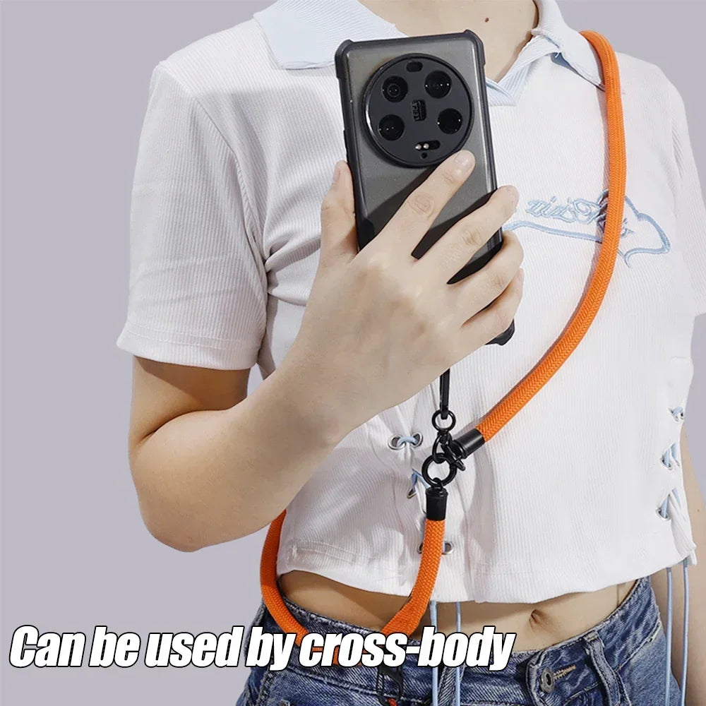 Multifunctional Mobile Phone Crossbody Shoulder Hanging Rope Adjustable Anti Lost Tether Pad Cellphone Lanyard with Patch