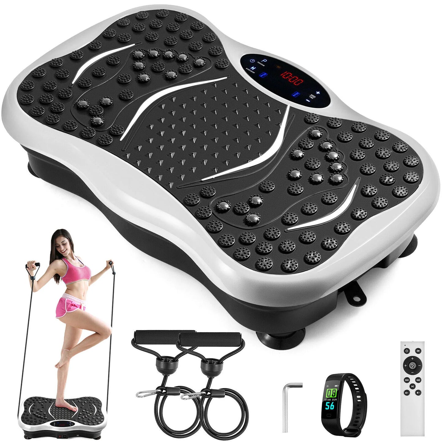 PC Multiple Protection Vibration Plate Platm Exercise Fitness Trainer Machi