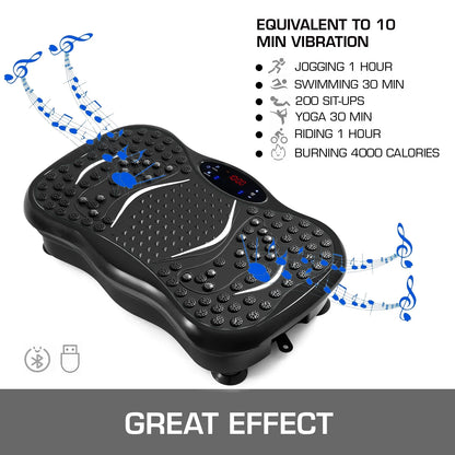 PC Multiple Protection Vibration Plate Platm Exercise Fitness Trainer Machi