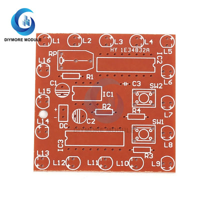 NE555 74HC595 16 Channel Light Water Flowing Lights LED Electronic DIY Kit Module